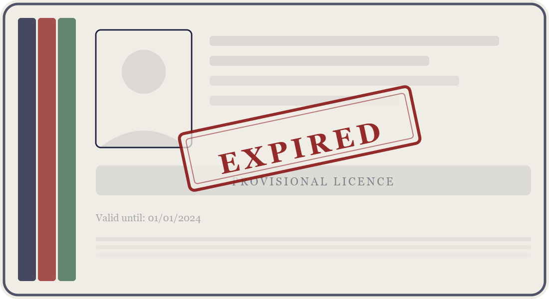voorlopig rijbewijs vervallen provisional license expired